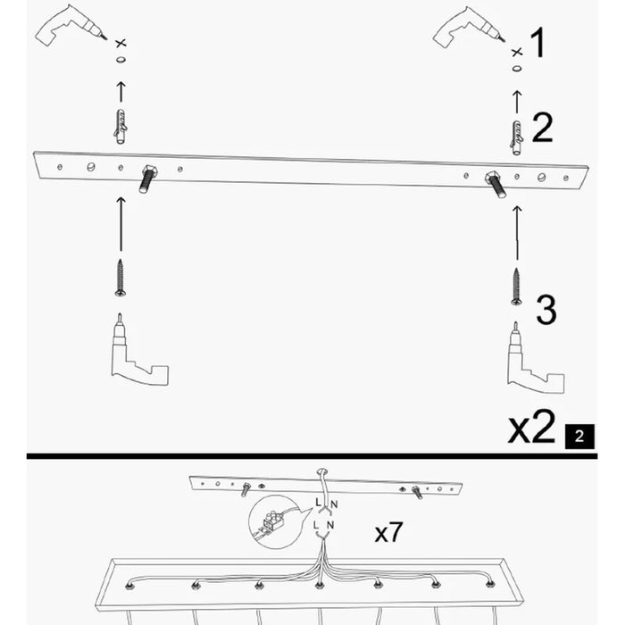 Phoenix 7 - Light Kitchen Island Pendant